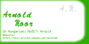 arnold moor business card