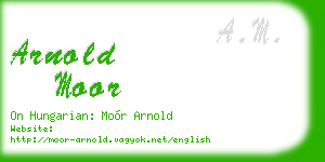 arnold moor business card